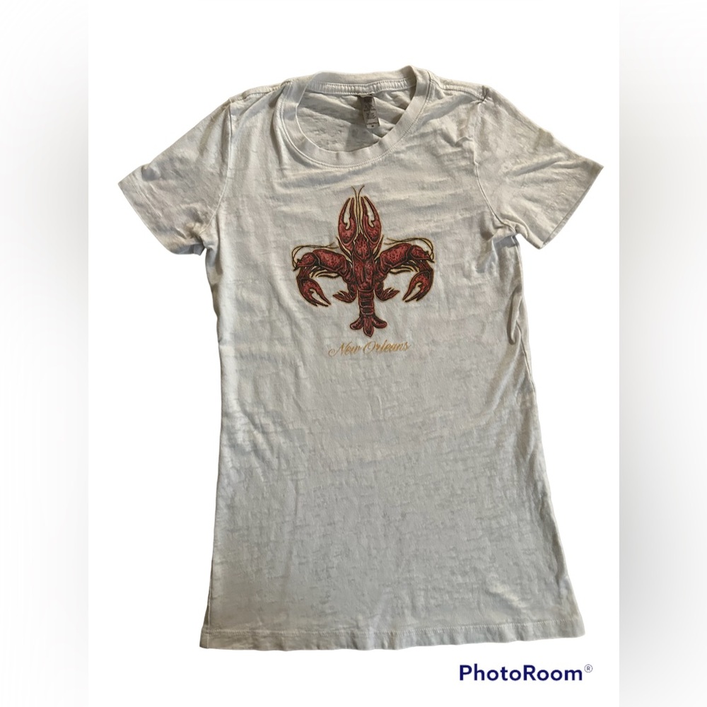 Next Level Vintage New Orleans Fleur De Lis Women’s Burnout T- Shirts Size- M